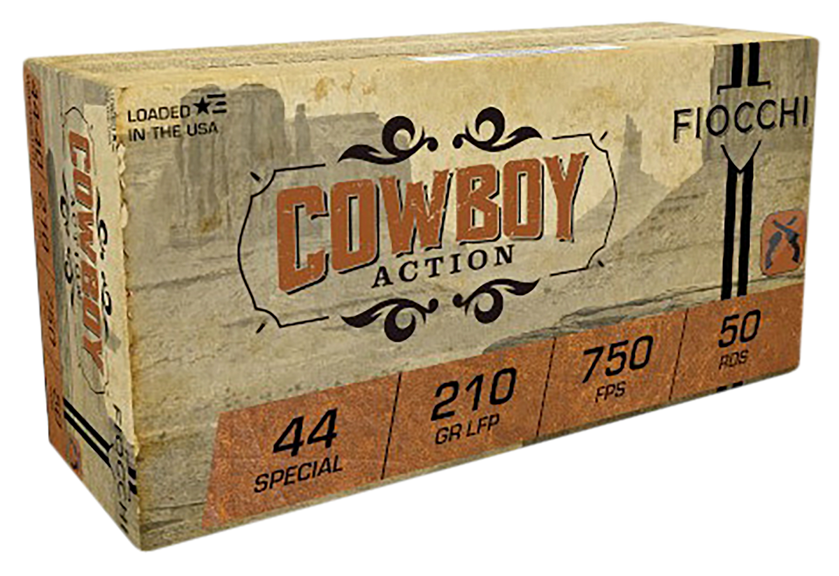Fiocchi Cowboy Action 44 S&W Special 210gr Lead Flat Point 50/Box - Box or Case