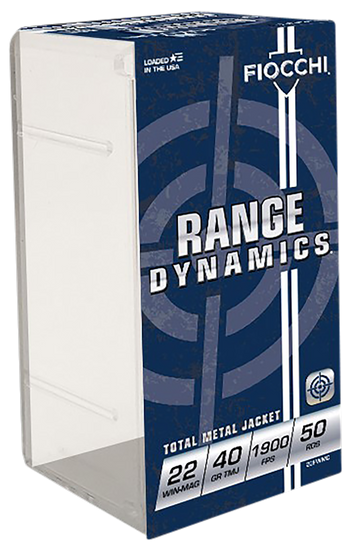 Fiocchi Field Dynamics 22 WMR 40gr Total Metal Jacket 50 Rounds - Box or Case