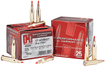 Hornady Superformance Varmint 17 Hornet 20gr V-Max - Box or Case