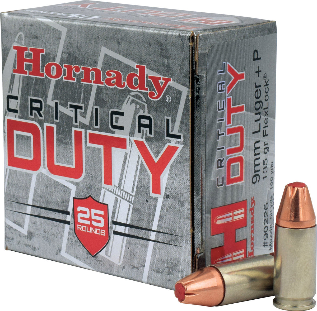 Hornady Critical Duty 9mm Luger +P 135gr FlexLock - Box or Case