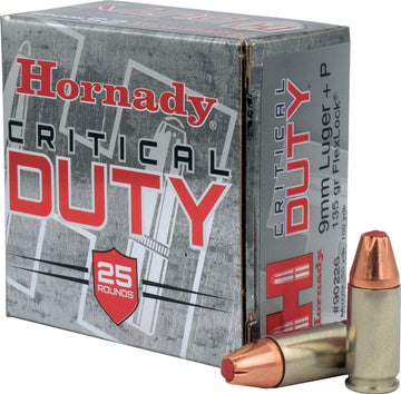 Hornady Critical Duty 9mm Luger +P 135gr FlexLock - Box or Case