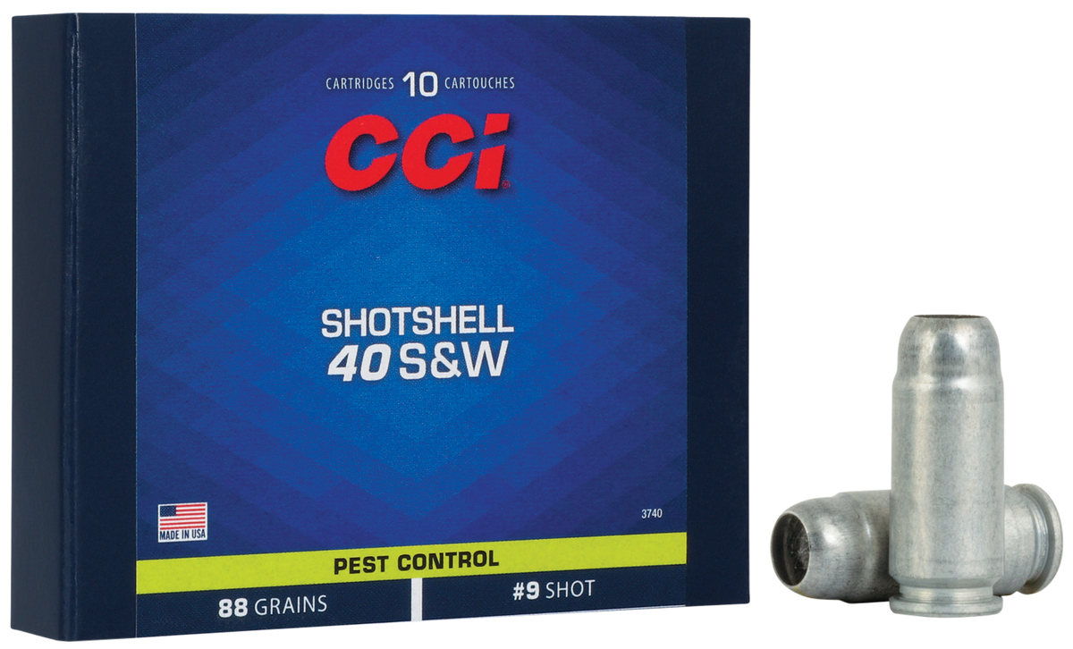 CCI Pest Control Shotshell 40 S&W 88gr #9 Shot - Box or Case