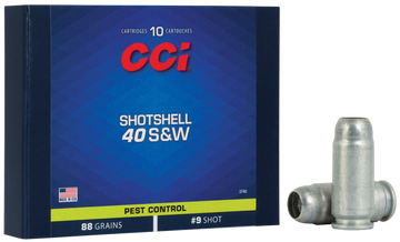 CCI Pest Control Shotshell 40 S&W 88gr #9 Shot - Box or Case