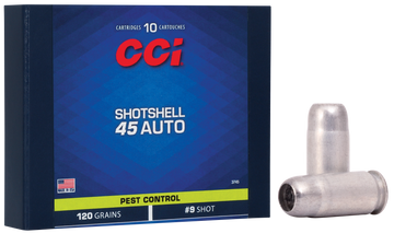 CCI 3745 Pest Control Shotshell 45 ACP 120gr #9 Shot 10 Bx/20 Cs - Box or Case