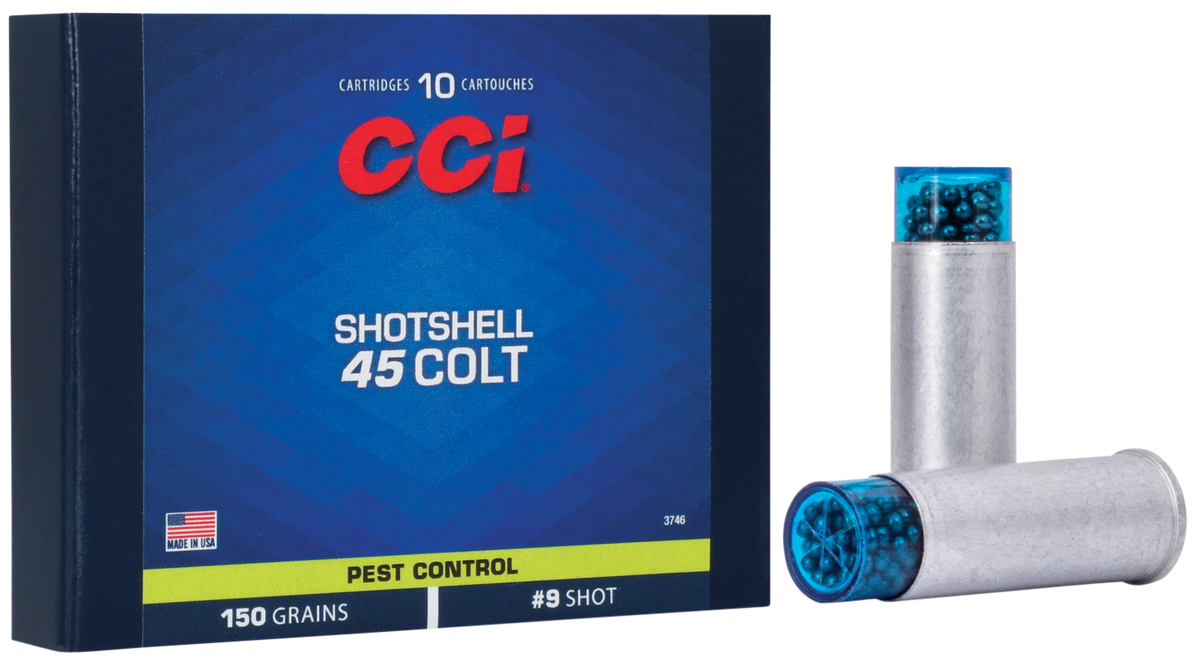 CCI 3746 Pest Control Shotshell 45 Colt 150gr #9 Shot - Box or Case