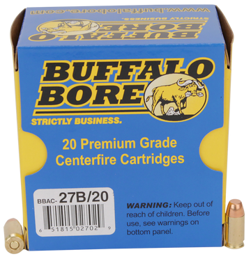 Buffalo Bore Ammunition Strictly Business .380 ACP +P 95gr Full Metal Jacket Flat Nose 20 Rd Box - Box or Case