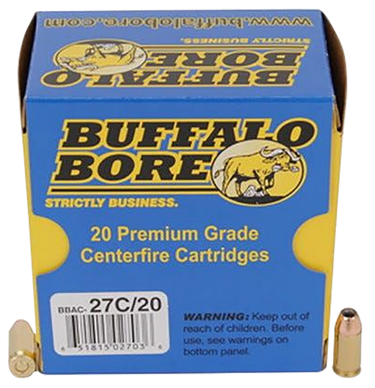 Buffalo Bore Ammunition Personal Defense Strictly Business 380 ACP +P 90gr JHP 20 Rd Box - Box or Case