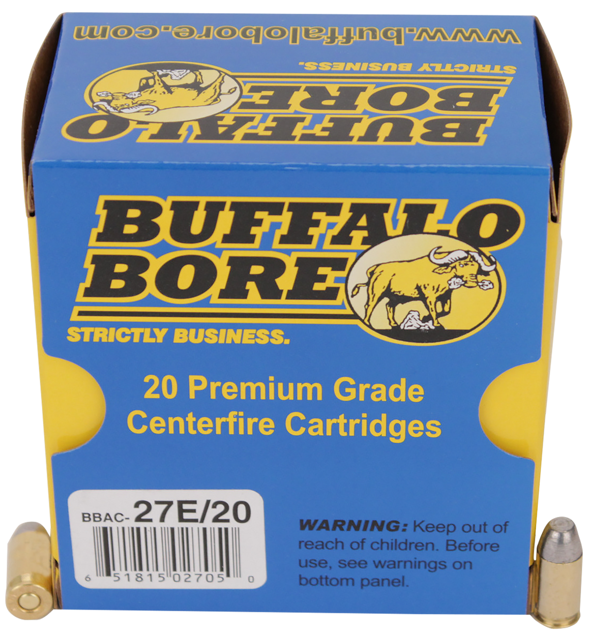 Buffalo Bore Ammunition Strictly Business Standard Pressure 380 ACP 100gr Hard Cast Flat Nose 20 Rd Box - Box or Case