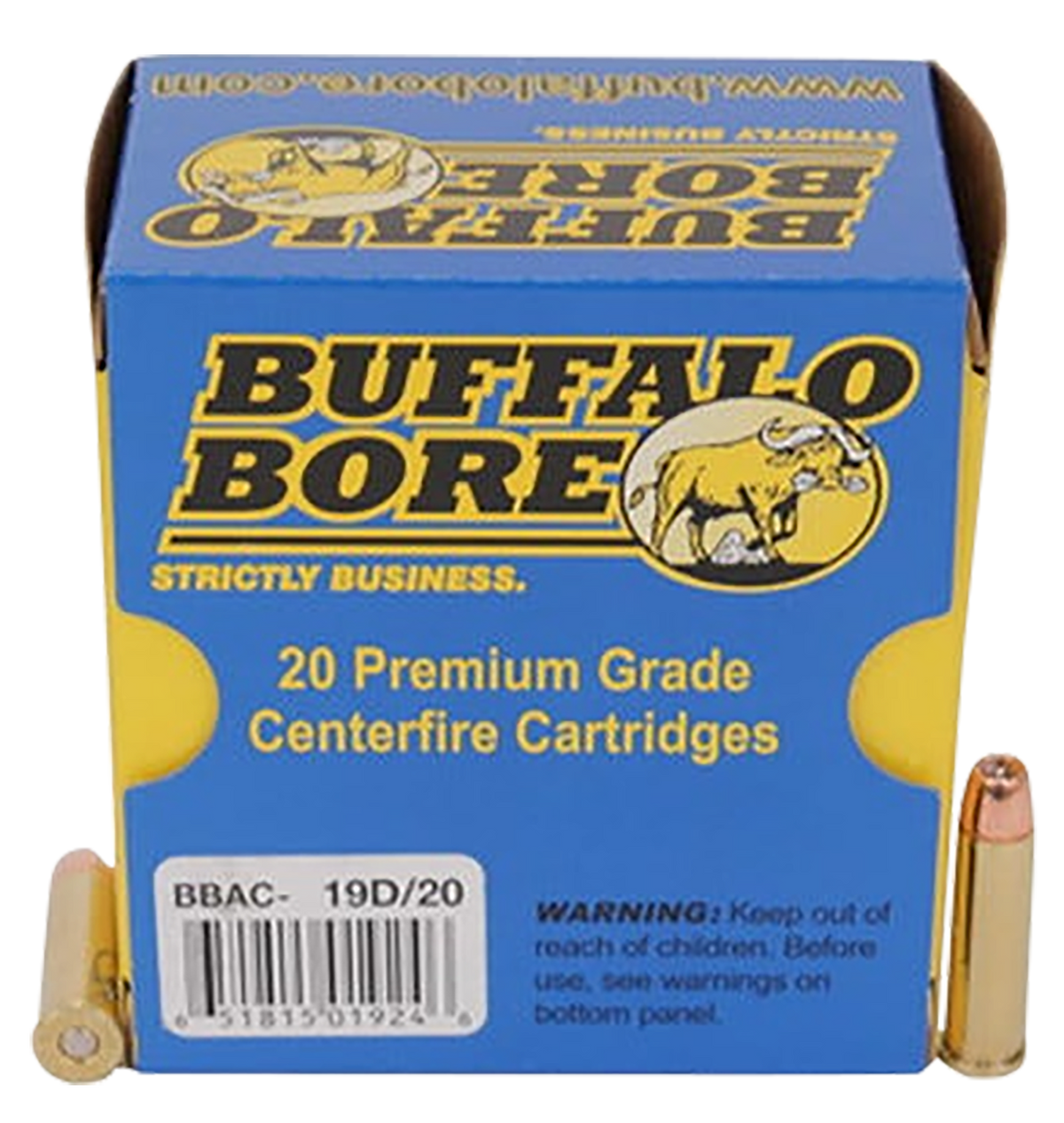 Buffalo Bore Ammunition Strictly Business Heavy 357 Mag 125gr Jacketed Hollow Point 20 Rd Box - Box or Case