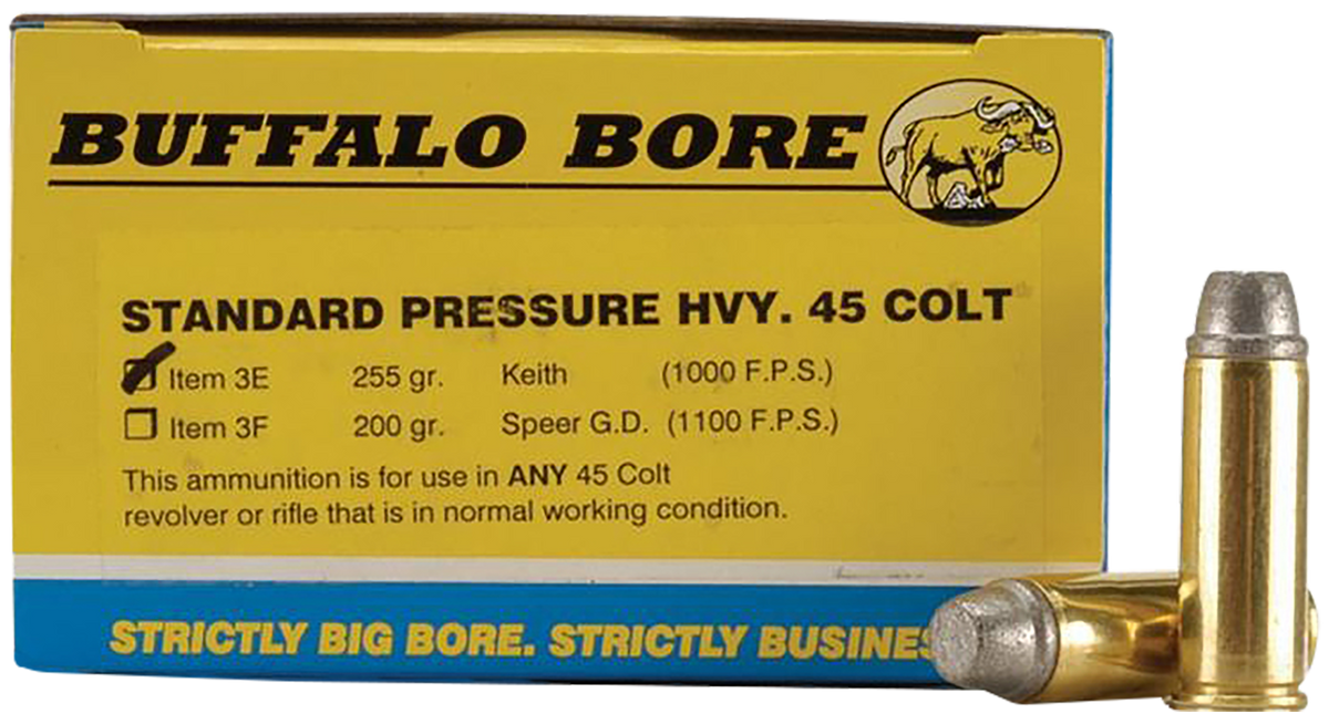 Buffalo Bore Ammunition 3E20 Strictly Business Standard Pressure 45 Colt 255gr Gas Checked Soft Cast 20 Rd Box - Box or Case
