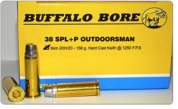 Buffalo Bore Ammunition Outdoorsman Strictly Business 38 Special +P 158gr Hard Cast 20 Rd Box - Box or Case