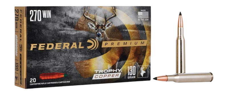 Federal Premium 270 Win 130gr Trophy Copper 20rd - Box or Case