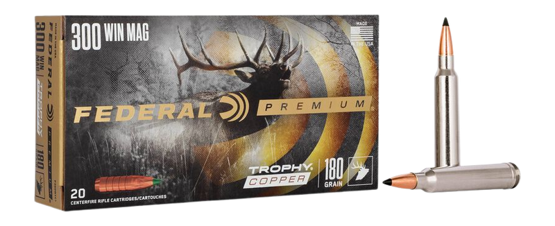 Federal Premium 300 Win Mag 180gr Trophy Copper 20rd - Box or Case