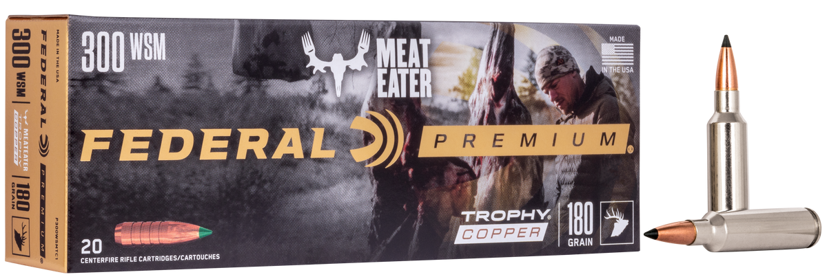 Federal Premium 300 WSM 180gr Trophy Copper 20rd - Box or Case