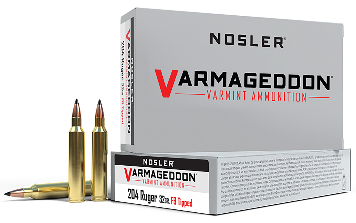 Nosler Varmageddon 204 Ruger 32gr Flat Base Tipped 20 Rd/Box - Box or Case
