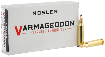 Nosler Varmageddon 22-250 Rem 55gr Flat Base Tipped 20-Rd/Box - Box or Case