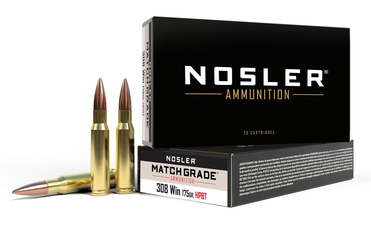Nosler Match Grade 308 Win 175gr Custom Competition HPBT 20-Rd/Box - Box or Case
