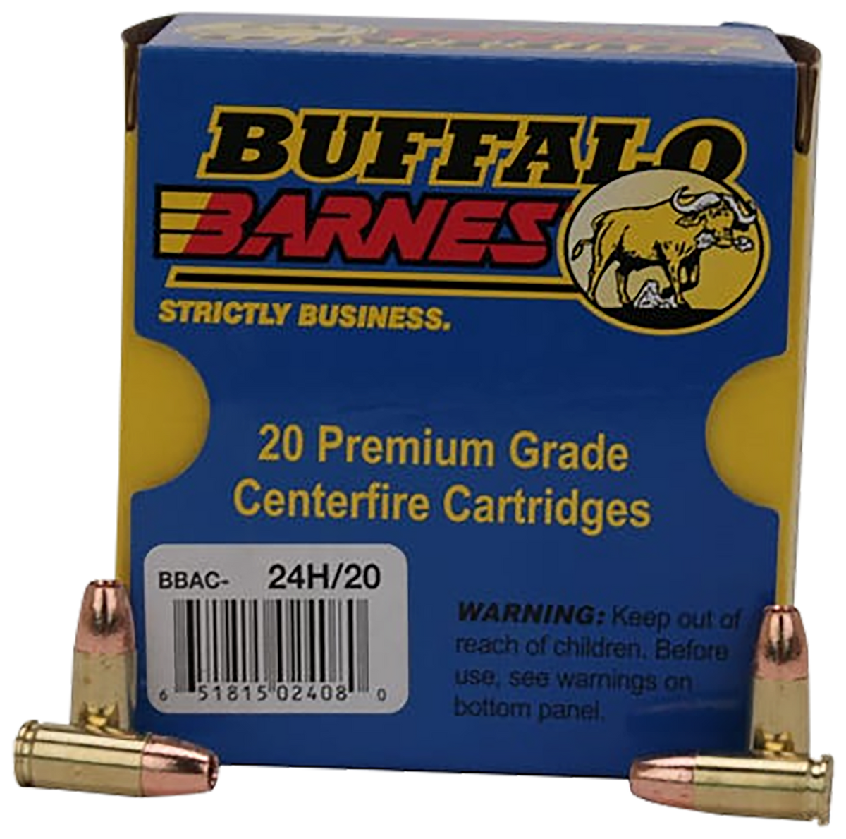 Buffalo Bore Ammunition Strictly Business Buffalo-Barnes 9mm Luger +P+ 115gr Barnes TAC-XP Lead Free 20 Rd Box - Box or Case