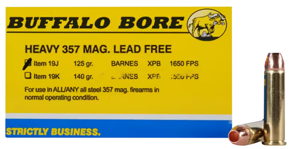 Buffalo Bore Ammunition Buffalo-Barnes Strictly Business 357 Mag 125gr Barnes VOR-TX XPB Lead-Free 20 Rd Box - Box or Case