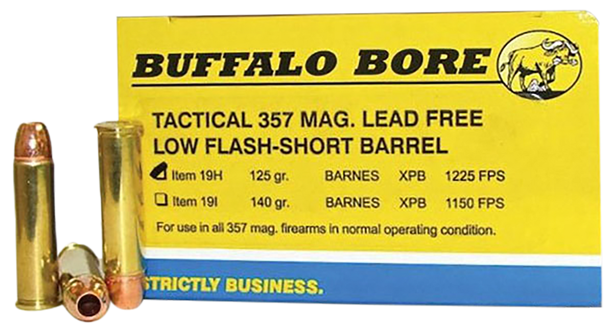 Buffalo Bore Ammunition Buffalo-Barnes Strictly Business 357 Mag 125gr Barnes VOR-TX XPB Lead-Free 20 Rd Box - Box or Case