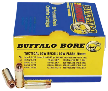 Buffalo Bore Ammunition Buffalo-Barnes Strictly Business 10mm Auto 155gr Barnes TAC-XP Lead Free 20rd Box - Box or Case