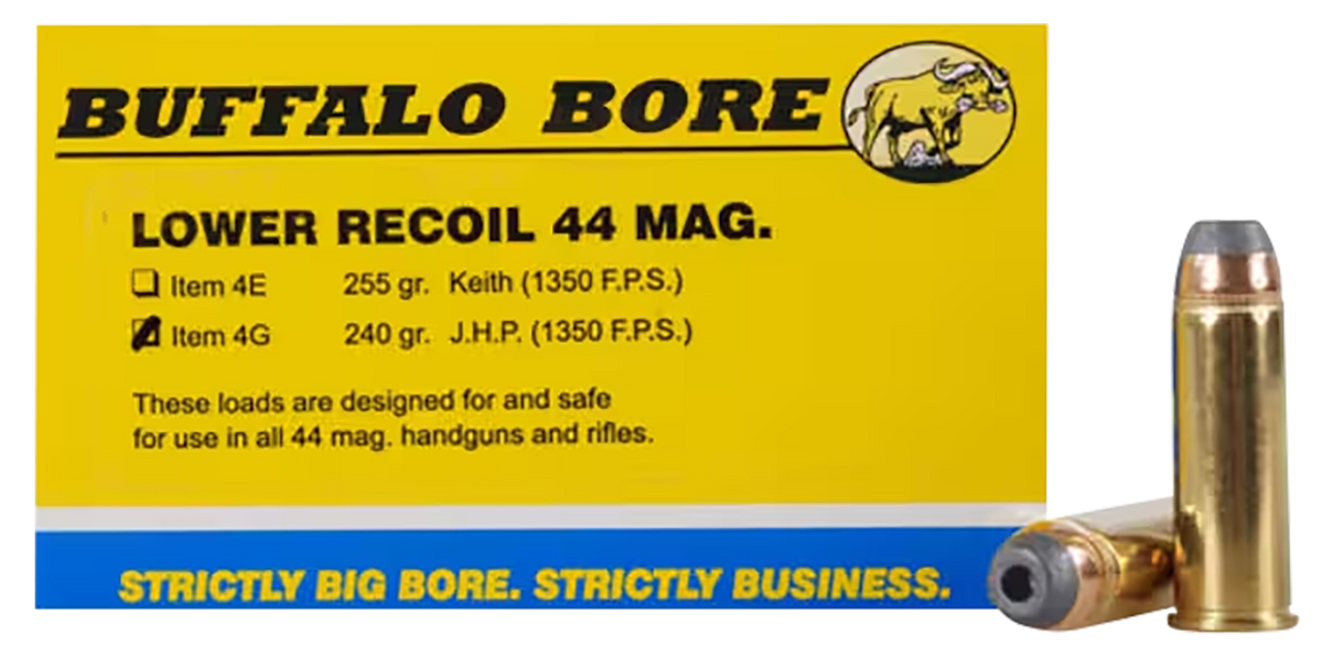 Buffalo Bore Ammunition Low Recoil Strictly Business 44 Rem Mag 240gr JHP 20 Rd Box - Box or Case