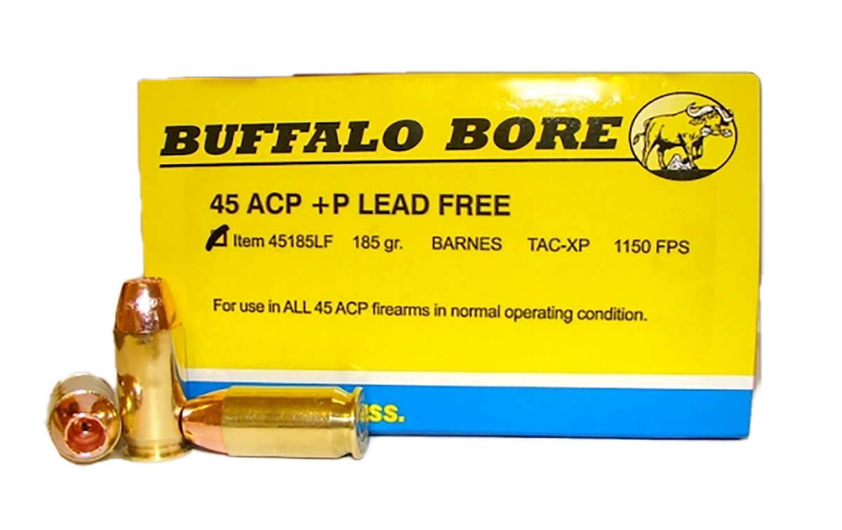 Buffalo Bore Ammunition Strictly Business 45 ACP +P 185gr Barnes TAC-XP Lead Free 20 Rd Box - Box or Case