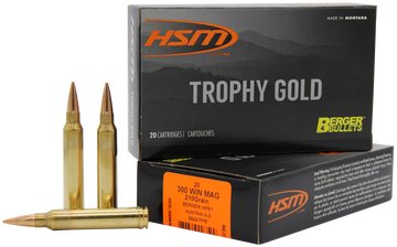 HSM Trophy Gold Extended Range 300 Win Mag 210gr Berger Hunting VLD Match 20 Rd - Box or Case