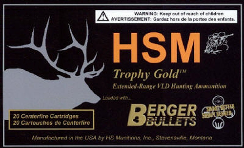 HSM Trophy Gold Extended Range 300 Wthby Mag 210gr Berger Hunting VLD Match 20 Rd - Box or Case