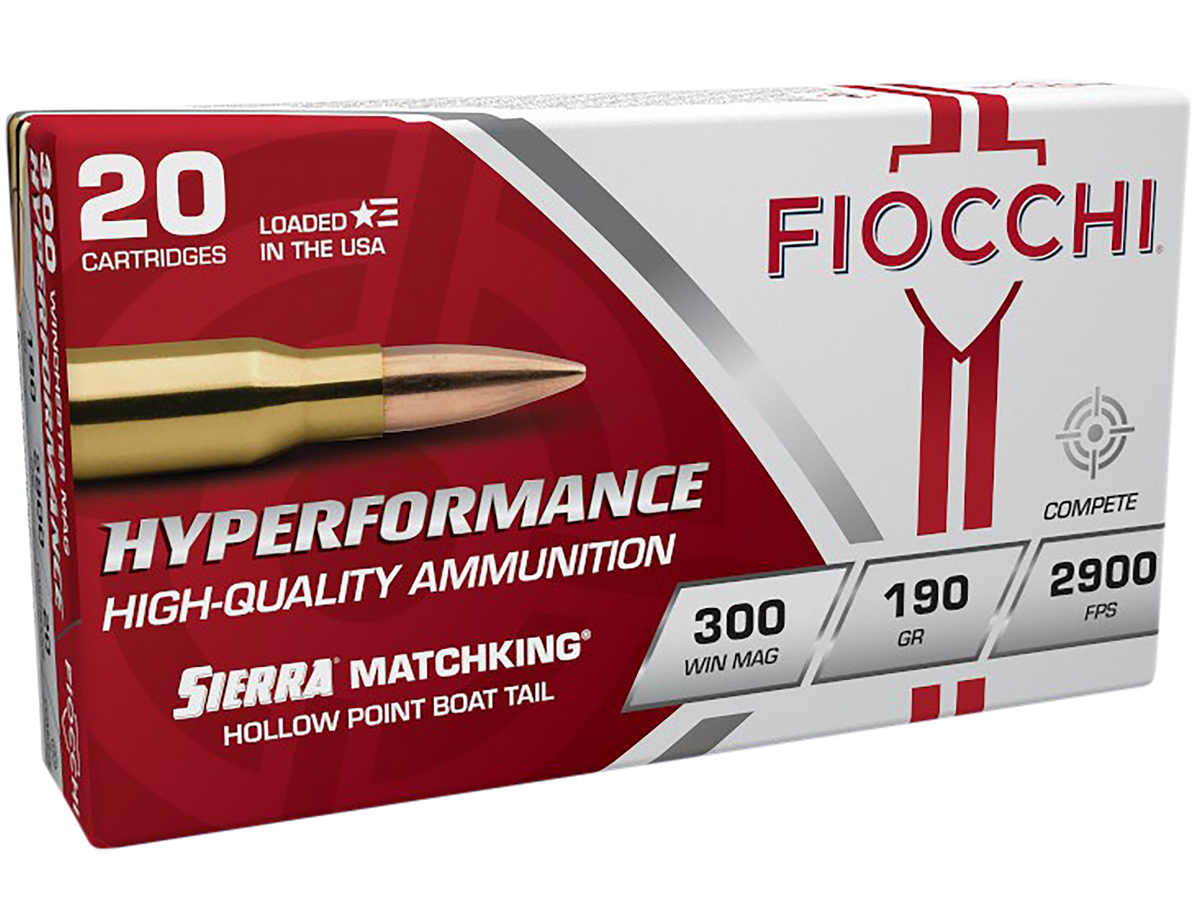 Fiocchi Hyperformance Compete 300 Win Mag 190gr Sierra MatchKing BTHP - Box or Case
