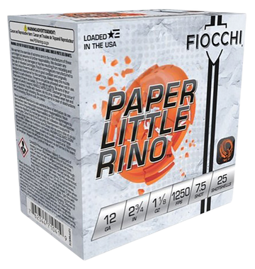 Fiocchi Paper Little Rino Extrema 12 Gauge 2.75" 1 1/8 oz 7.5 Shot - Box or Case
