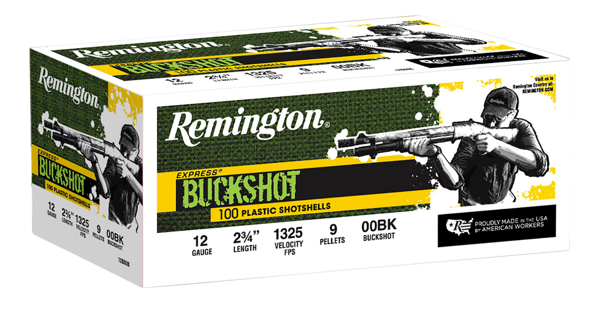 Remington Express 12 Gauge 2.75" 9-Pellet 00 Buckshot - Box or Case