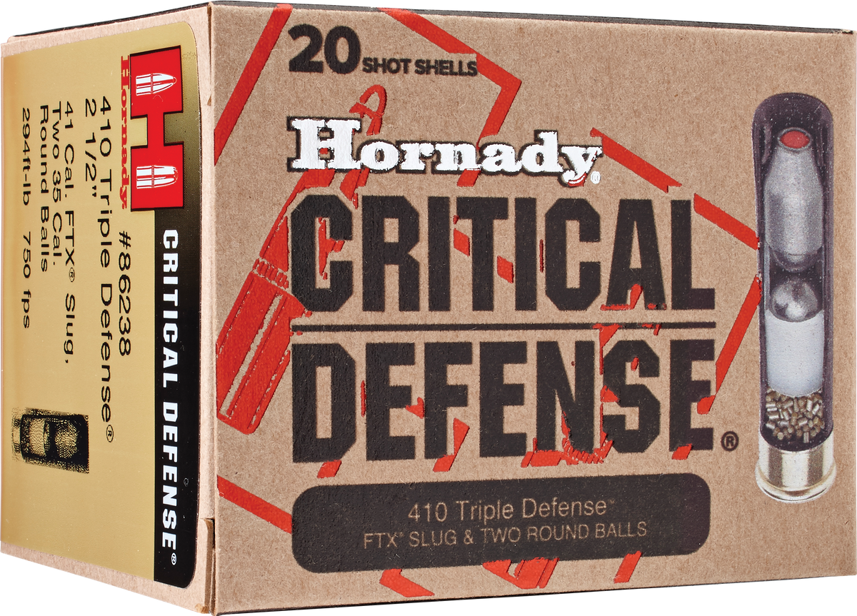 Hornady Critical Defense Triple Defense 410 Gauge 2.50" 20 Rd - Box or Case
