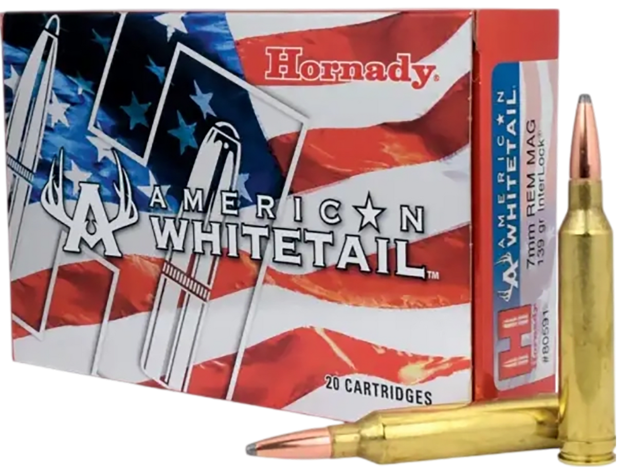 Hornady American Whitetail 7mm Rem Mag 139gr InterLock - Box or Case