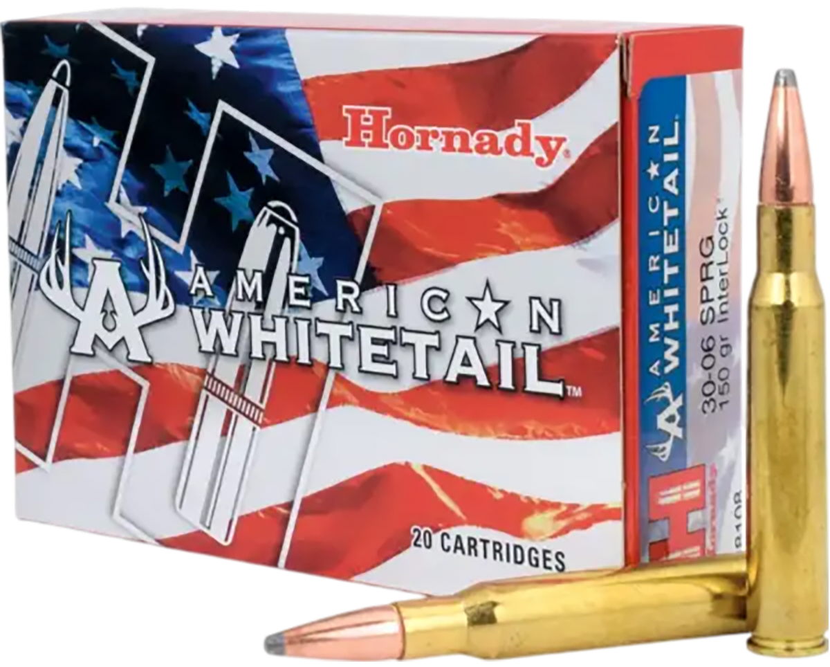 Hornady American Whitetail 30-06 Springfield 150gr InterLock SP 20rd Box - Box or Case