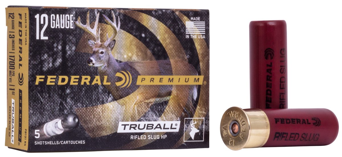 Federal Premium Vital-Shok TruBall 12 Gauge 3" 1 oz Rifled Slug 5 Rd - Box or Case