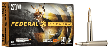 Federal Premium 270 Win 140gr Trophy Bonded Tip 20rd - Box or Case