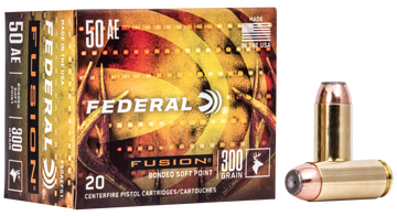 Federal Fusion 50 AE 300gr Fusion Soft Point 20rd - Box or Case
