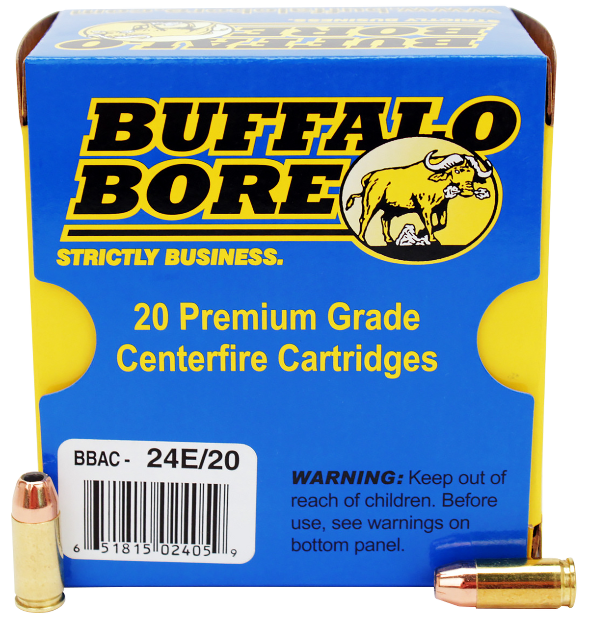 Buffalo Bore Ammunition Personal Defense Strictly Business 9mm Luger +P 124gr Jacketed Hollow Point 20 Rd Box - Box or Case