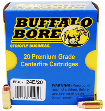 Buffalo Bore Ammunition Personal Defense Strictly Business 9mm Luger +P 124gr Jacketed Hollow Point 20 Rd Box - Box or Case