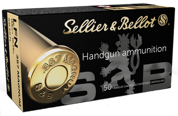 Sellier & Bellot SB357L 357 Mag 158gr Lead Flat Nose 50 Rd - Box or Case