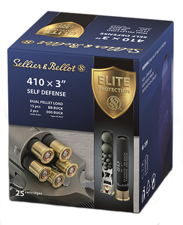 Sellier & Bellot Self Defense 410 Gauge 3" 11/16 oz 000 Buck 15 Pellet Buckshot - Box or Case