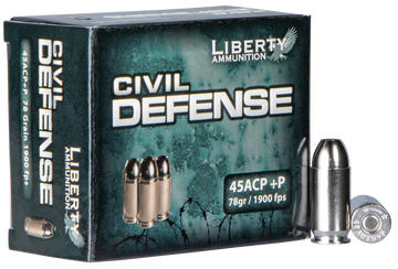 Liberty Ammunition Civil Defense 45 ACP +P 78gr Lead Free Fragmenting Hollow Point - Box or Case