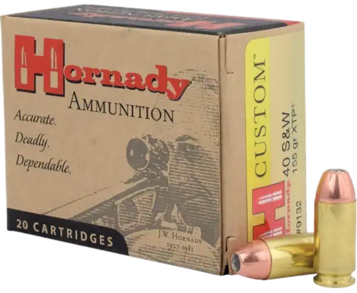 Hornady Custom 40 S&W 155gr XTP Hollow Point 20rd Box - Box or Case