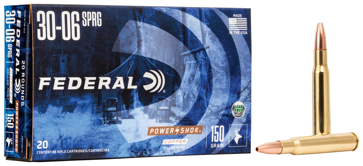 Federal Power-Shok Copper 270 Win 130gr Copper Hollow Point 20rd - Box or Case