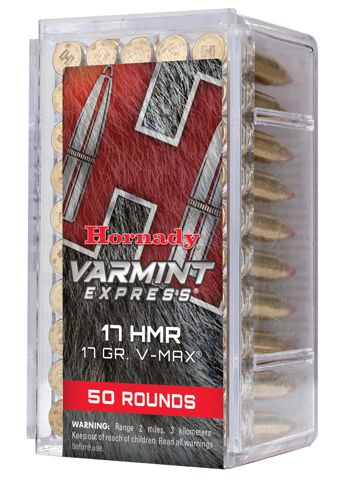 Hornady Varmint Express 17 HMR 17gr V-MAX 50/Box - Box or Case