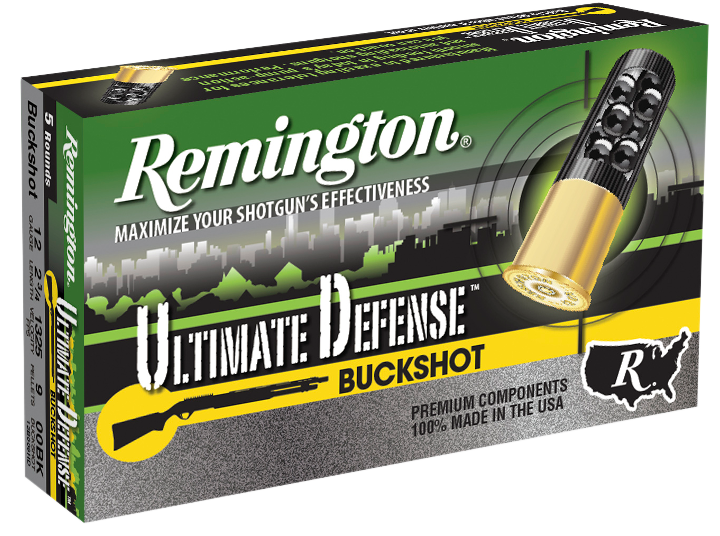 Remington Ammunition Ultimate Defense 12 Gauge 2.75" 9 Pellets 00 Buck Shot 5 Rd - Box or Case