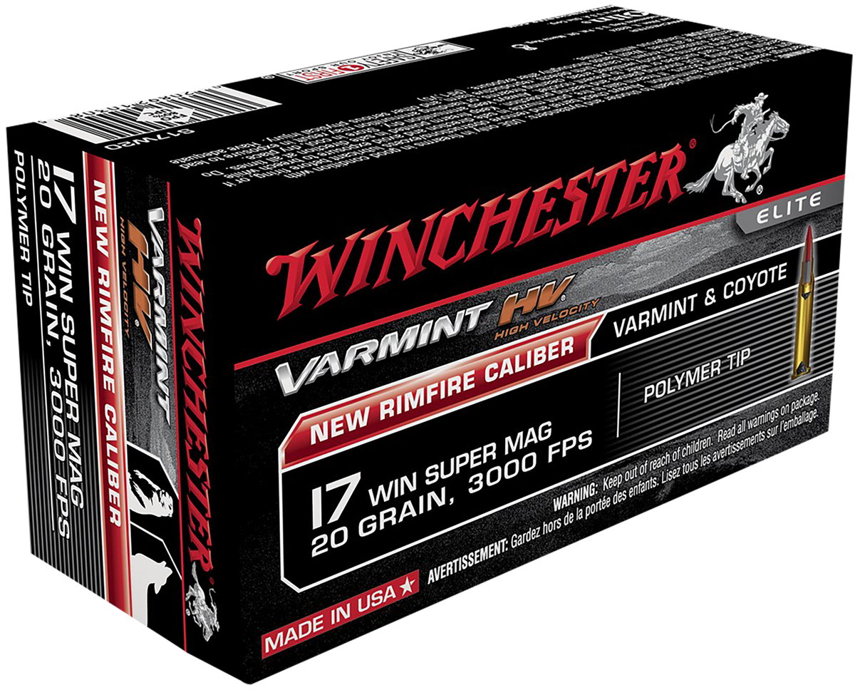 Winchester Ammo Varmint HV 17 WSM 20gr Polymer Tip 50 Rd - Box or Case