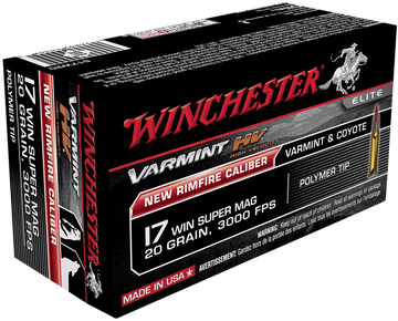 Winchester Ammo Varmint HV 17 WSM 20gr Polymer Tip 50 Rd - Box or Case