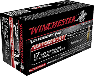 Winchester Ammo Varmint HE 17 WSM 25 gr Polymer Tip 50 Rd - Box or Case